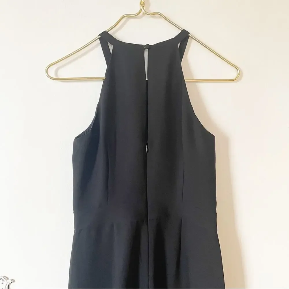 NWT Banana Republic Black Halter Wide Leg Jumpsuit 0 - Picture 5 of 8